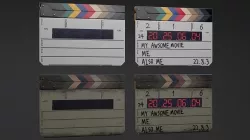 Clapperboard Film Slate With Timecode 3D model