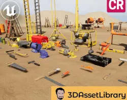 CR SERIES - Building Tools Pack For Unreal Low-poly 3D model