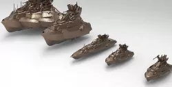 Cruise ship Advanced 5 ships  3D model