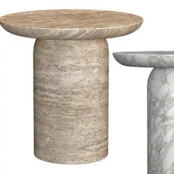 CUPOLA CARVED ROUND SIDE TABLE 3D model