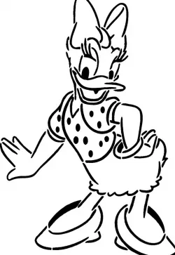 Daisy Duck stencil 2
