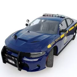 Dodge Charger Hellcat New York State Police  Low-poly 3D model