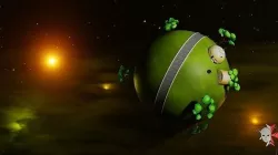 Dragon Ball King Kai Planet animation low poly baked texture Low-poly 3D model