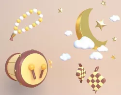 Eid Fitr Asset Illustration 3D model