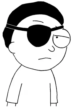 Evil Morty stencil