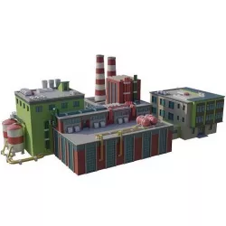 Factory  Low-poly 3D model