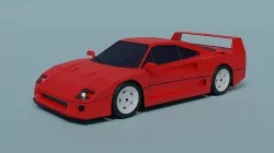 Ferrari F40 Low-poly 3D model