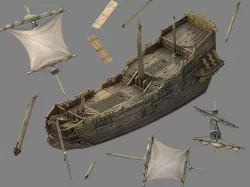 Game Kazlog shallow bay - Wreck 01 3D model
