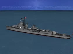 Gearing Class Destroyer DDR-832 USS Hanson 3D model