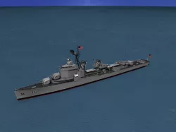Gearing Class Destroyer DDR-889 USS Ohare 3D model