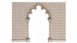 Gothic wall 3D model