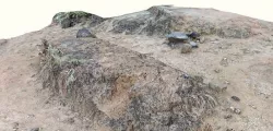 Ground with a soil lump 3D model