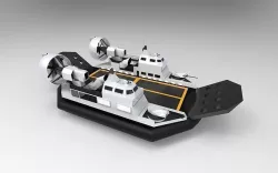 Hovercraft landing ship tank 3D model