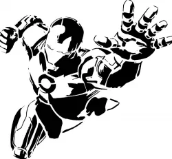 Iron Man stencil 9