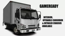 Isuzu NPR 2017 US-Spec Box Truck Gameready Low-poly 3D model