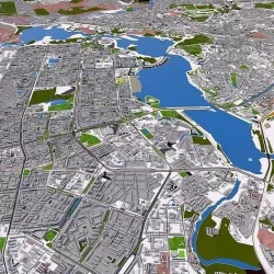 Kazan City Russia September 2021 Low-poly 3D model