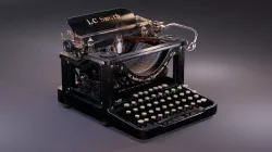 LC Smith Antique Typewriter Machine Low-poly 3D model