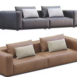 Leather Westside Sofa By Poliform 3D model