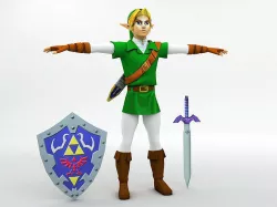 Link Character Legend of Zelda Low-poly 3D model