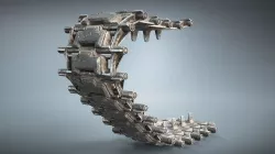 M2 Bradley and M270 MLRS Tracks Low-poly 3D model