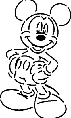 Mickey Mouse stencil 8