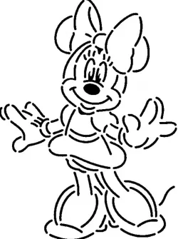 Minnie Mouse stencil 4