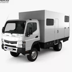 Mitsubishi Fuso Canter FG Wide Single Cab Camper Truck 2016 3D model