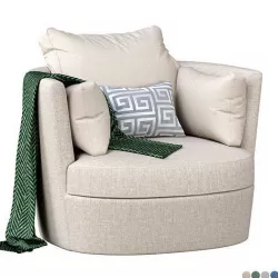 Molly Swivel Armchair 3D model