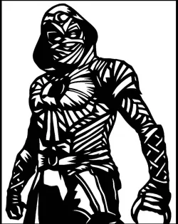 Moon Knight stencil 5