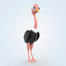 Ostrich 3D model