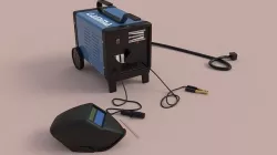 PBR Gamma ARC Welding Machine 2 Electrodes FREE Welding Helmet 3D model
