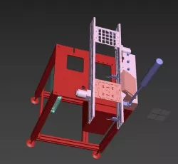 PCB assembly line 3D model