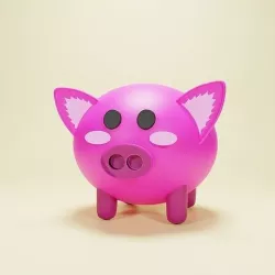 piggy Low-poly 3D model