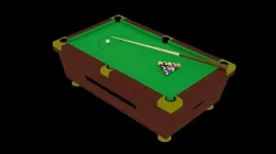 Pool Table Low-poly 3D model