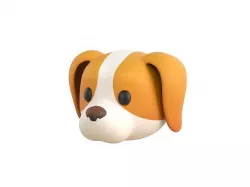 Prop172 Beagle Dog Head 3D model