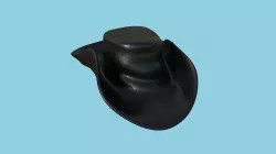 Pure Black Hat - Character Fashion Design Low-poly 3D model
