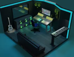 Recording Studio 3D model