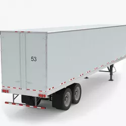 Refrigerated Semitrailer Low-poly 3D model