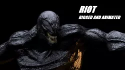 Riot Venom 2018 inspired model Rigged and Animated Low-poly 3D model