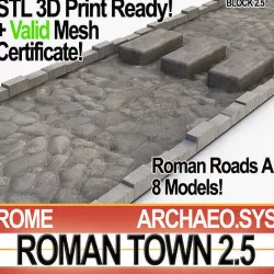 Roman Town Roads A 2 5 STL Printable 3D model