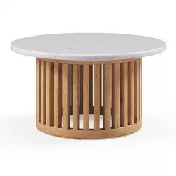 Round coffee table with Code marble top 3D model