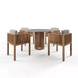 Round table with Code marble top 3D model