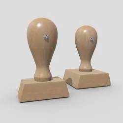 Rubber Stamp Low-poly 3D model