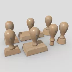 Rubber Stamp Pack Low-poly 3D model