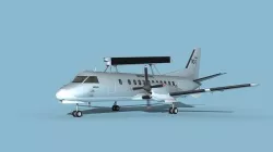 SAAB SF340 AEWAC V01 Sweeden 3D model