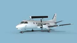 SAAB SF340 AEWAC V08 Unmarked 3D model