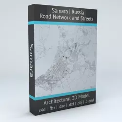 Samara Road Network and Streets 3D model