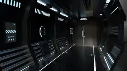SciFi Black Backdrop - Scenery Full Perm Spaceship Interior Low-poly 3D model