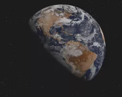 Scorched planet earth  Low-poly 3D model