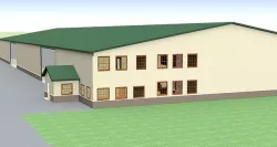 shop with living space  3D model